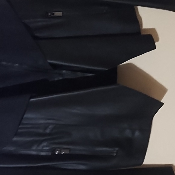 BAGATELLE BLACK VEGAN LEATHER JACKET. - Picture 3 of 8